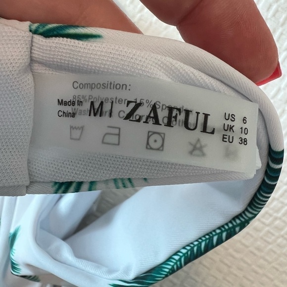 ZAFUL Tropical Leaf Print Bikini Bottom - Picture 7 of 8